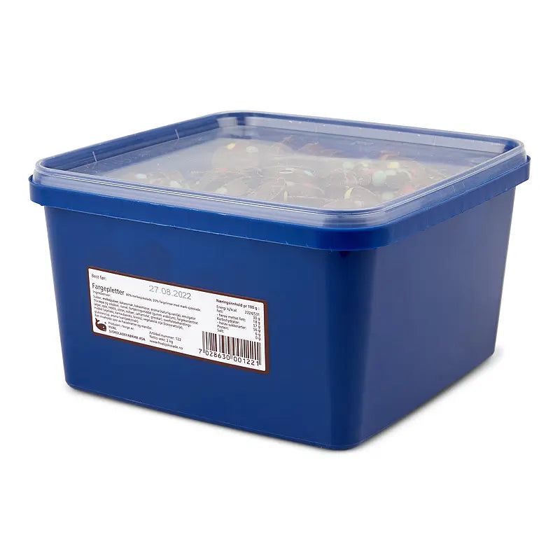 Hval Fargepaletter 2kg | Datodeal | Storpakk Melkesjokolade