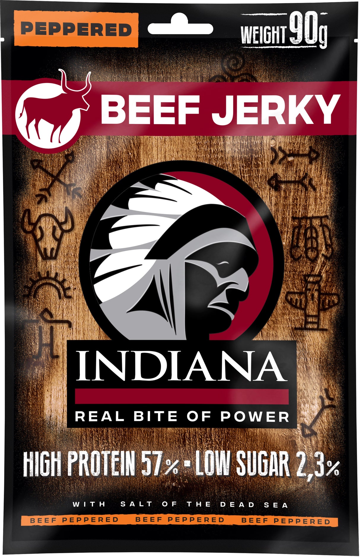 Indiana Beef Jerky Peppered 25g