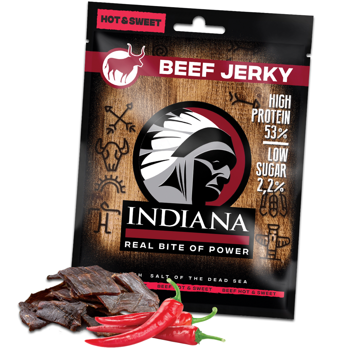 Indiana Beef Jerky Hot & Sweet 25g
