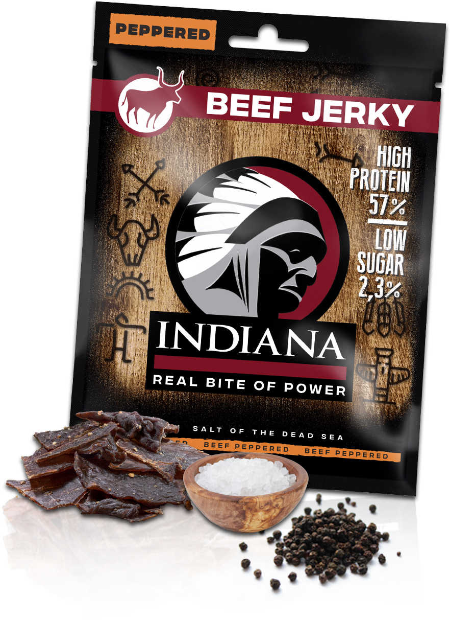 Indiana Beef Jerky Peppered 90g
