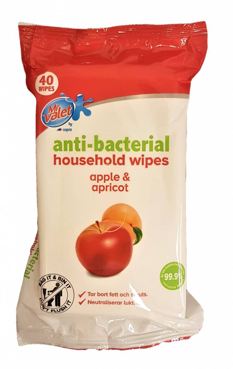 Antibakteriell Wipes 40pk