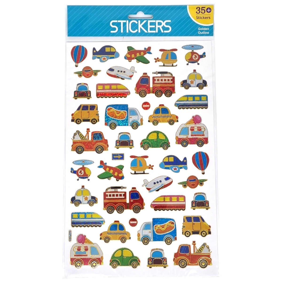 Klistremerker Kjøretøy Glinsende 35stk