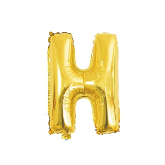Tinka Folie Bokstavballong H - 41cm Gull & Sølv