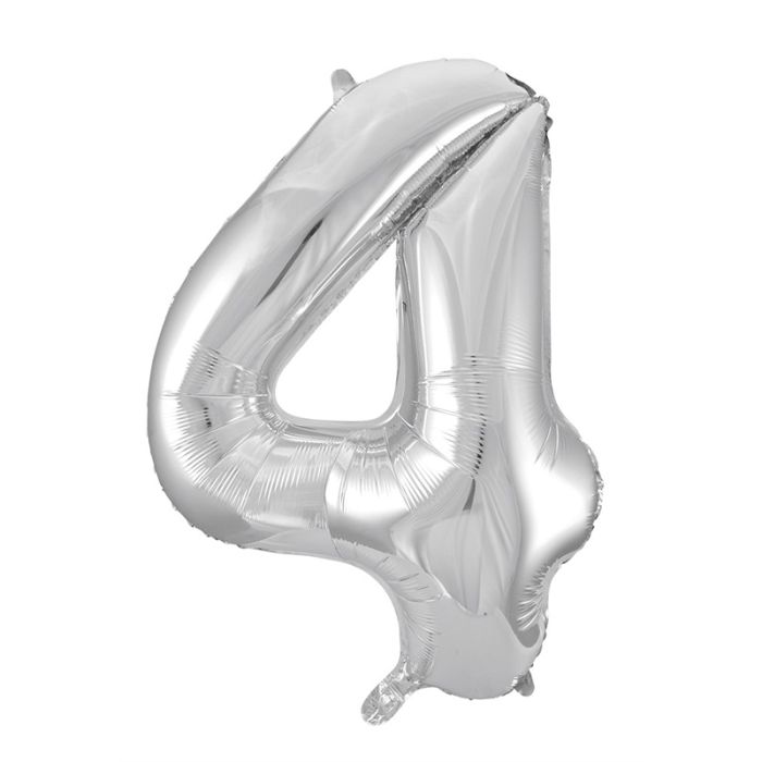 Tinka Foil Number Balloons 81 cm Silver