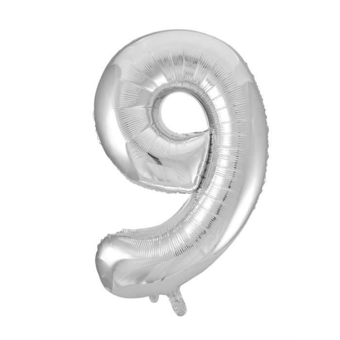 Tinka Foil Number Balloons 81 cm Silver