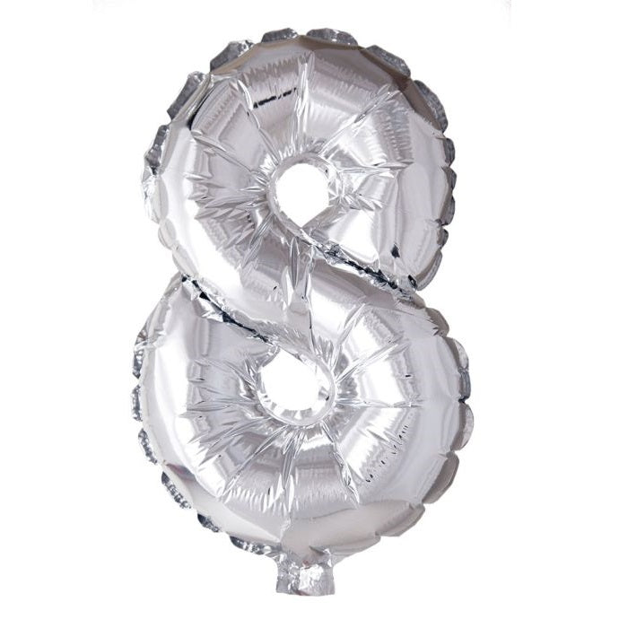 Tinka Folie Tallballonger Sølv 41 cm