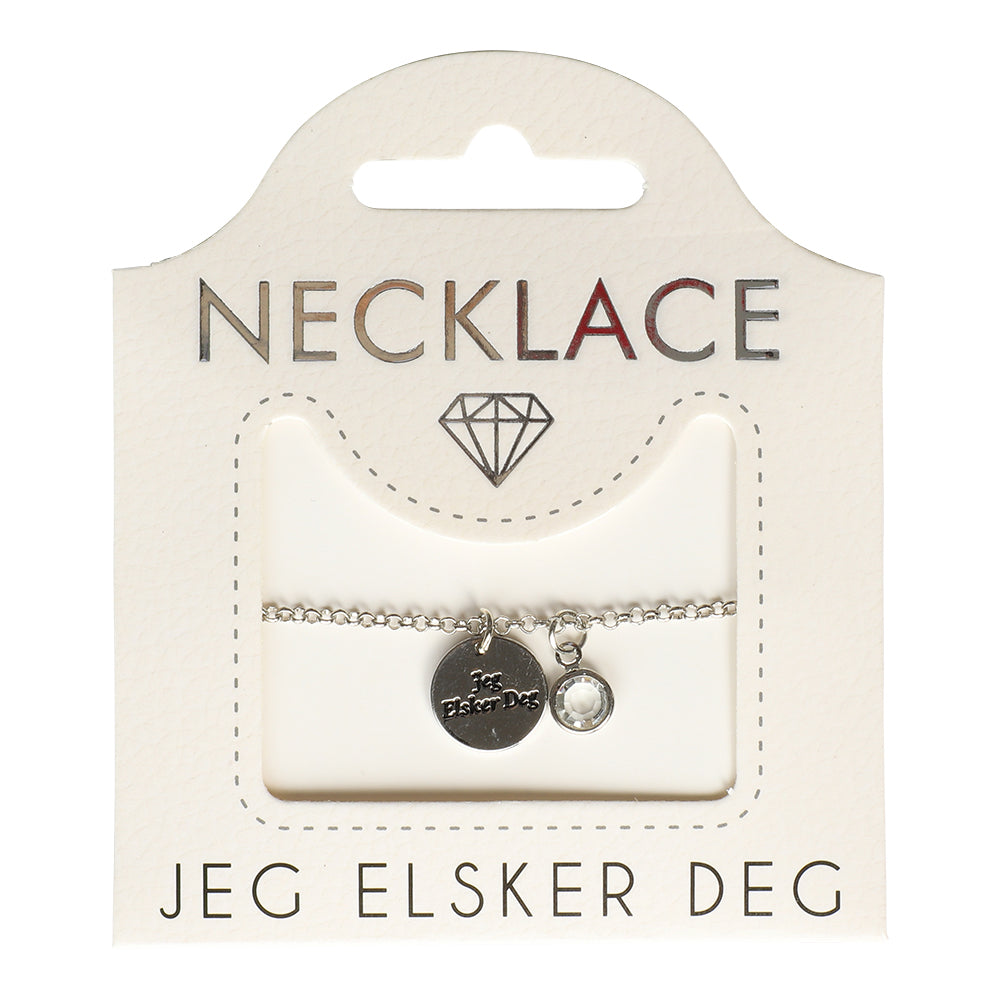 Personlig smykke med tekst og krystall | Gavetips