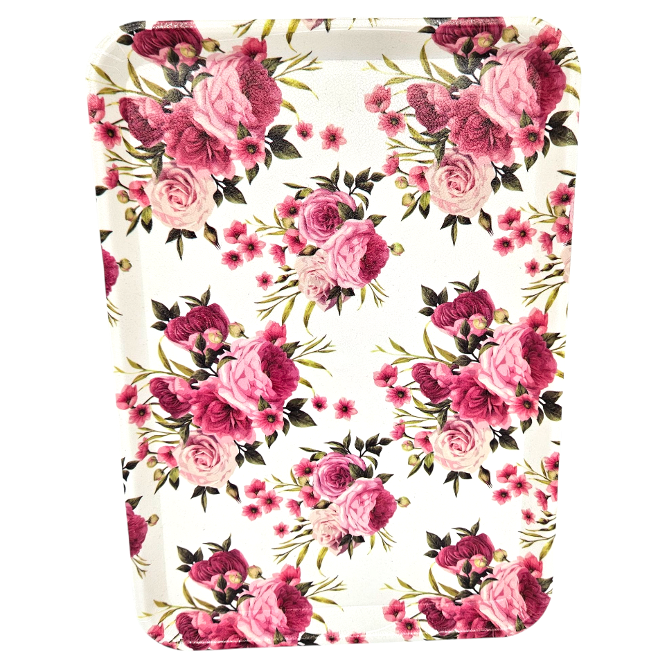 Plastbrikke med blomster | 31 x 22 cm | 4 motiver