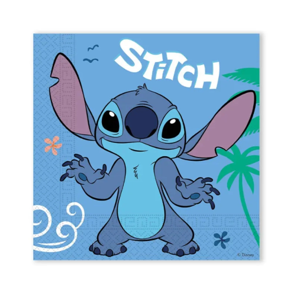 Stitch Borddekking | Servietter, kopper, tallerkener, ballonger og godteriposer