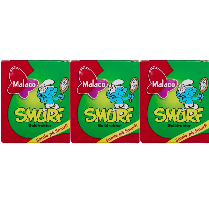 Smurf Pastiller 3pk 60g - Flere smaker