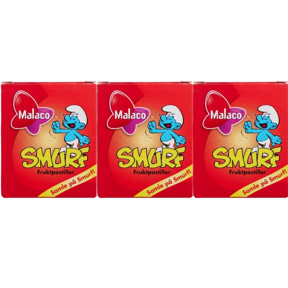 Smurf Pastiller 3pk 60g - Flere smaker