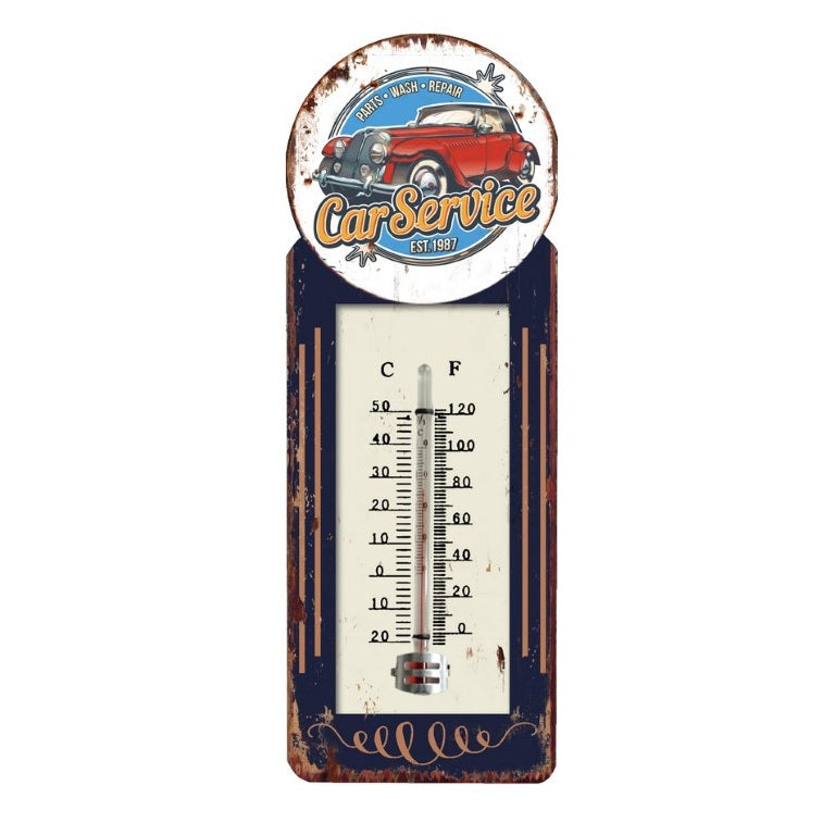 Termometer Retro10x29cm | Metall | Garasje og verksted