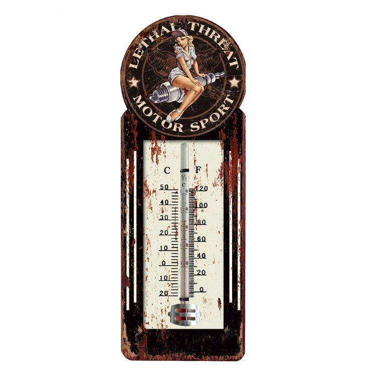 Termometer Retro10x29cm | Metall | Garasje og verksted