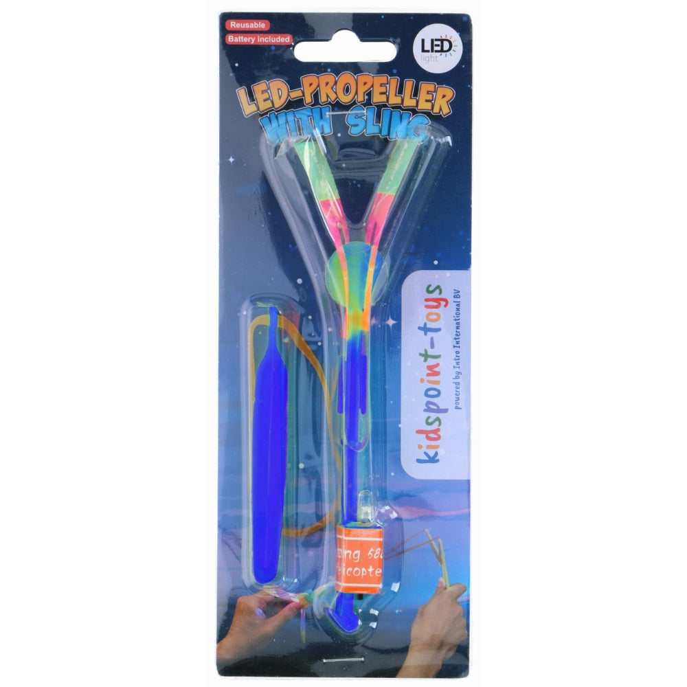 LED Strikkhelikopter | Skyteleke med lys