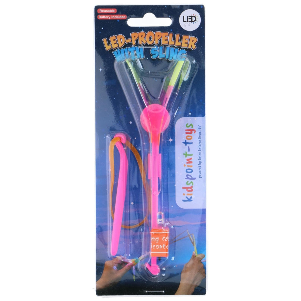 LED Strikkhelikopter | Skyteleke med lys