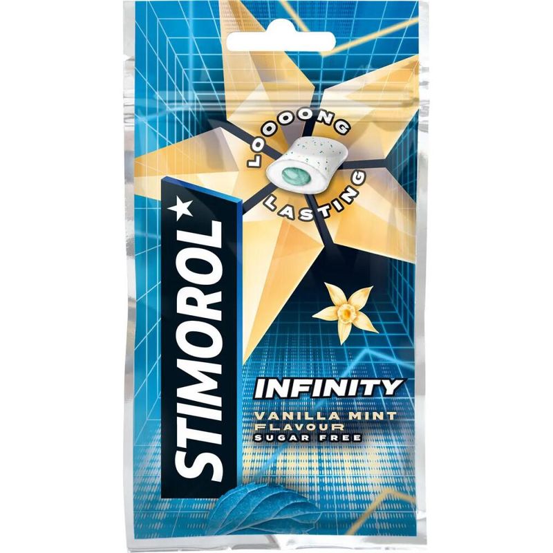 Stimorol Infinity Vanilla Mint 28x30g poser| Storpakk