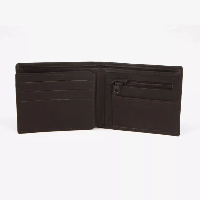 Lommebok skinn brun liten