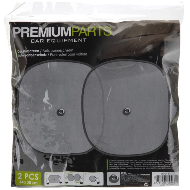 Solskjerming Til Bil 2pk - Sort