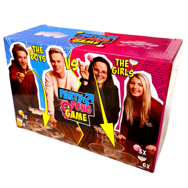 Partypong ølpong spill | 12 glass og 6 baller | Morsomt partyspill