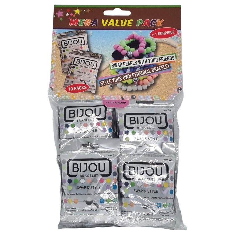 10pk Bijou Vennskapsarmbånd (Storpakk)