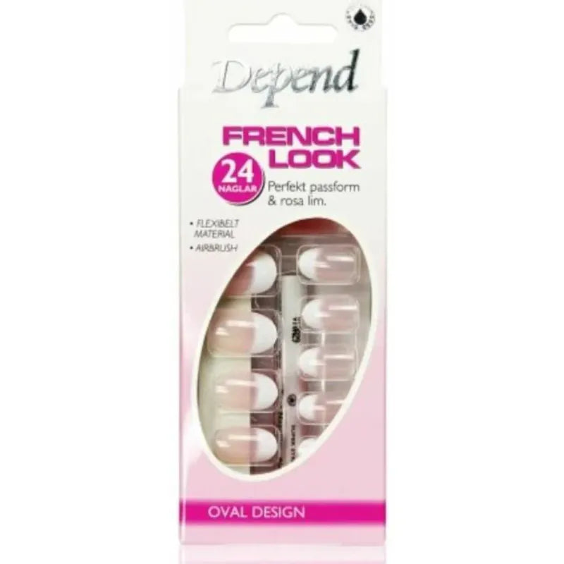 Depend Neglesett 24stk Med Lim Oval/Firkantet