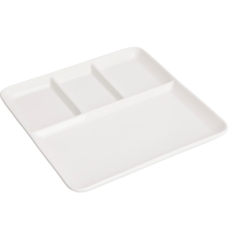 Snackfat i Porselen 25cm | Siaki | Elegant Serveringsfat Hvit