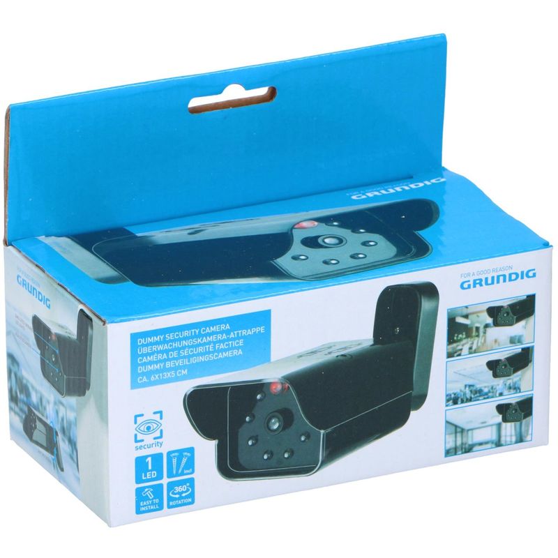 Fake/dummy Overvåkningskamera Bullet Sort | Grundig