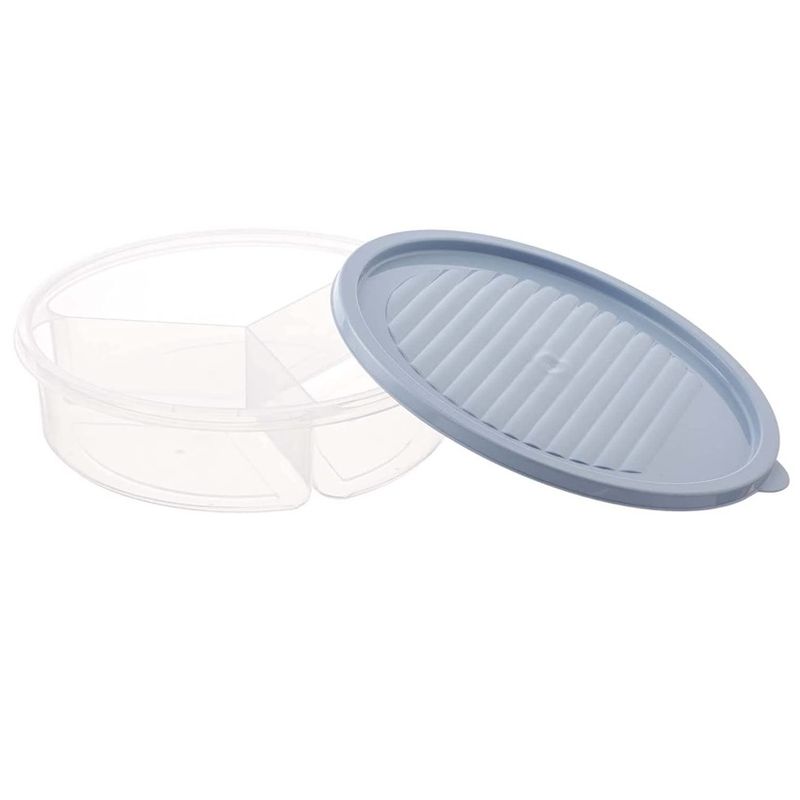 Oppbevaringboks Mat 1200ml |Rund| 3 Rom