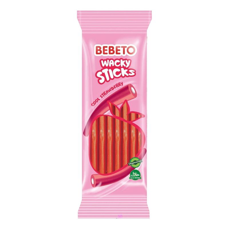 Bebeto Wacky Sticks Strawberry 180g
