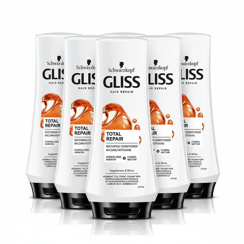 Gliss Total Repair Conditioner 6x200ml | Storpakk | Schwarzkopf