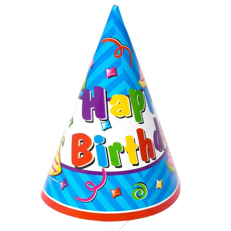 Partyhatter 6pk Happy Birthday