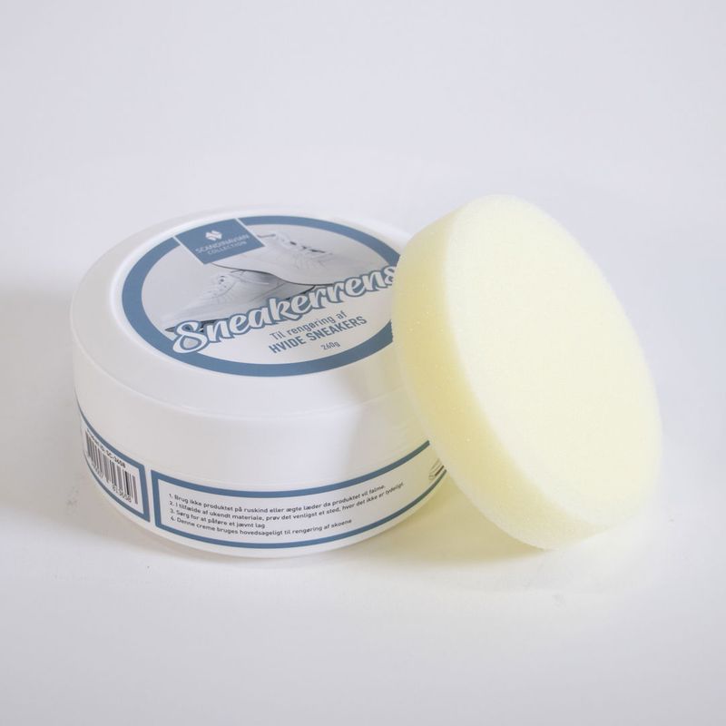 Sneakerrens for hvite sko | Enkel og effektiv skopleie