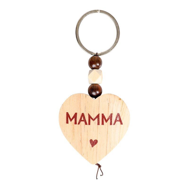Nøkkelring i tre hjerte Mamma | Personlig gave