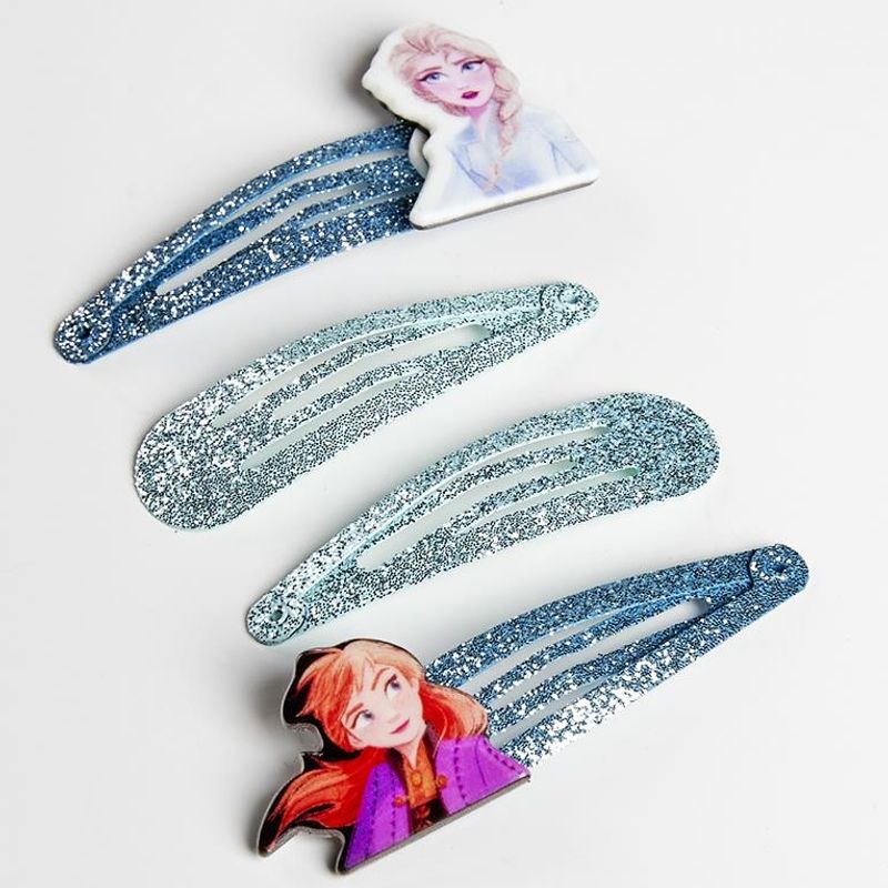Frost hårspenner 4pk | Glitterspenner | Anna og Elsa motiv