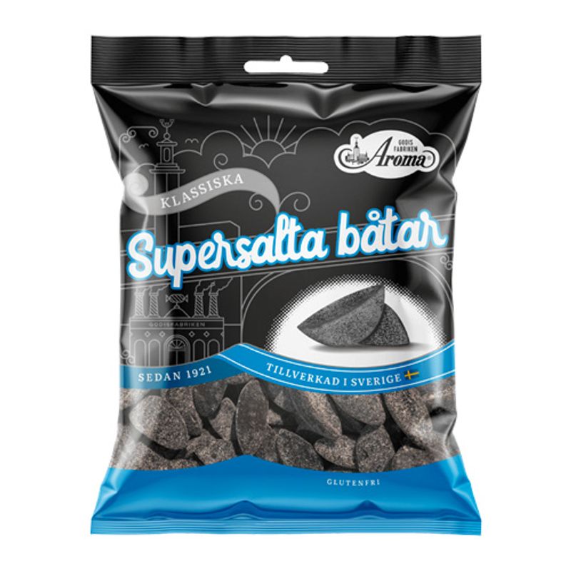 Aroma Supersalte Lakrisbåter 70g