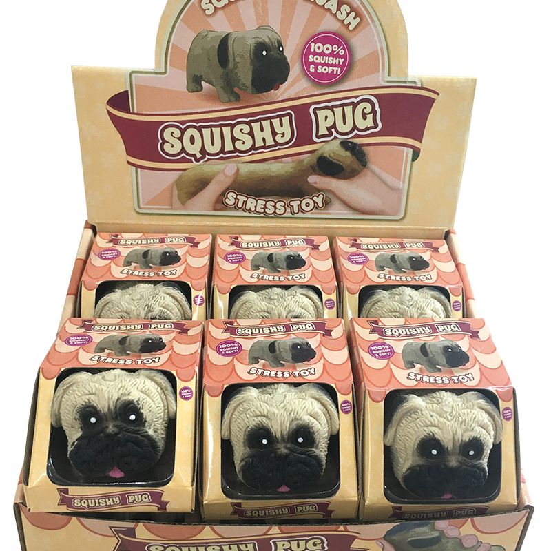 Skviseleke Valp Mops | Myk Stressleke