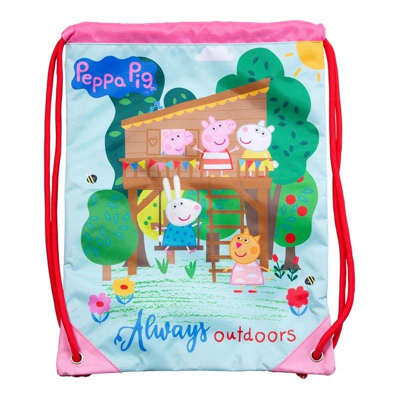 Peppa Gris gympose til barn | Lett sekk til skole/barnehage og fritid