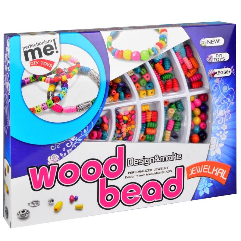 Perlesett i tre | Lag fargerike vennearmbånd med treperler