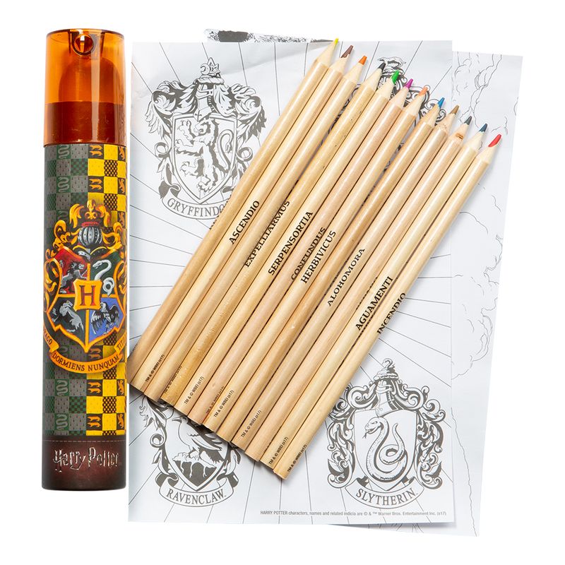Harry Potter Fargeblyanter 12pk | Med blyantspisser