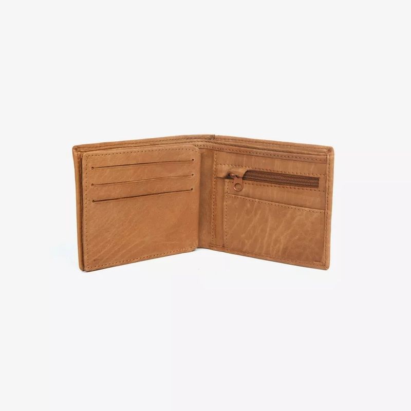 Lommebok skinn Cognac liten