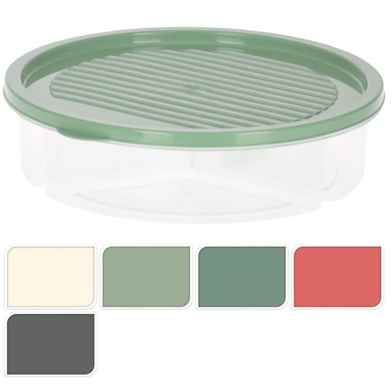 Oppbevaringboks Mat 1200ml |Rund| 3 Rom