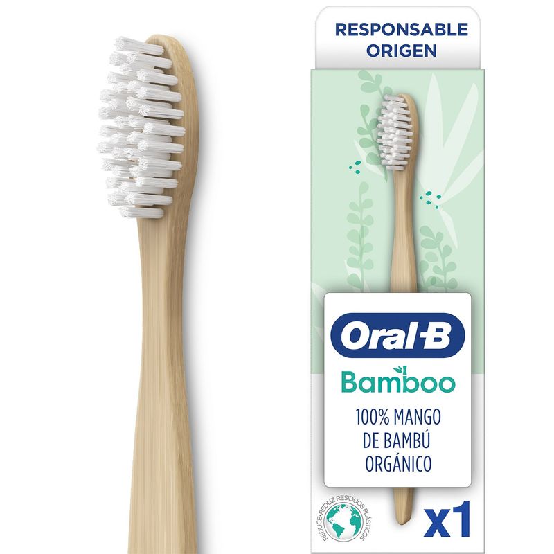 Oral - B Bamboo Tannbørste | Bambus håndtak og plantebaserte børstehår