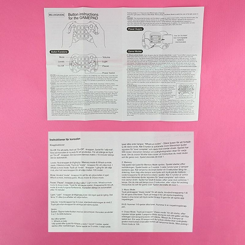 Quick Push Fidget Toy Spill med lys & lyd