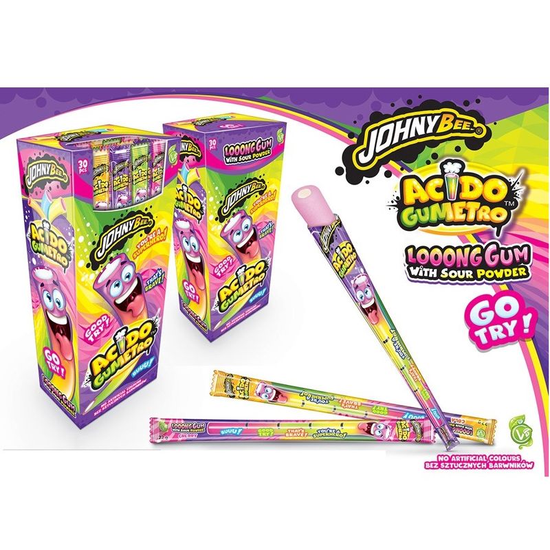 Tyggegummistang med surt fyll 22g