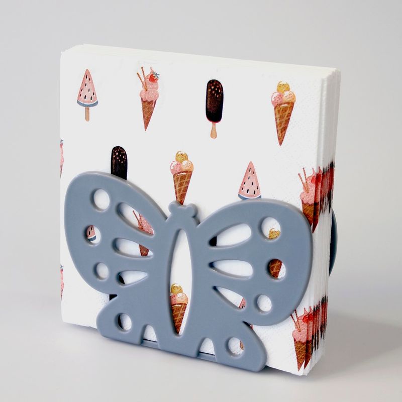 Sommerfugl serviettholder | Plast | 3 farger