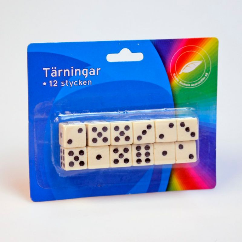 12 pk klassiske terninger