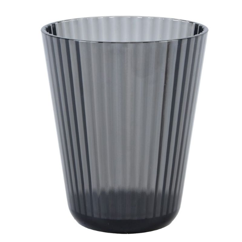 Stripe Plastglass 9,8cm | Sotet grå | Elegant og slitesterkt