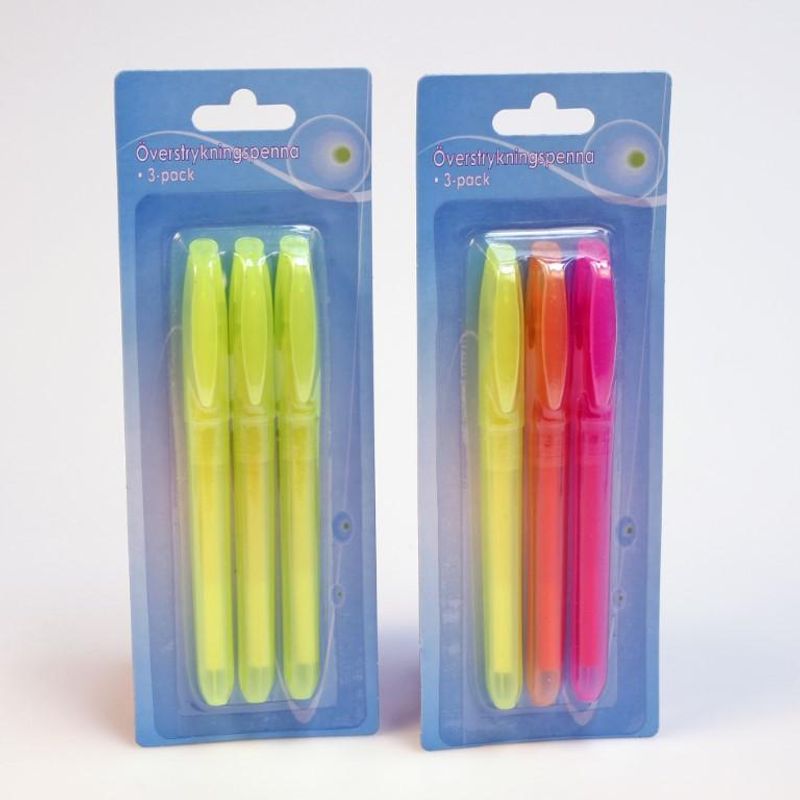 Overstrykningspenn 3pk Gul / Fargemiks