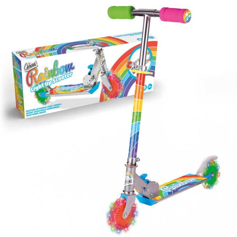 Rainbow Sparkesykkel med lysende hjul 5+ | Ozbozz