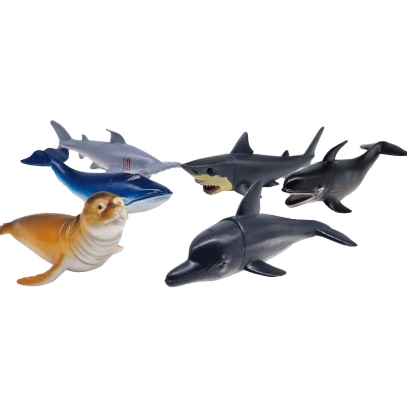 Sjødyr Figurer 6stk 9.5cm